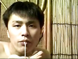 Japanese boy cumsucking his best mate